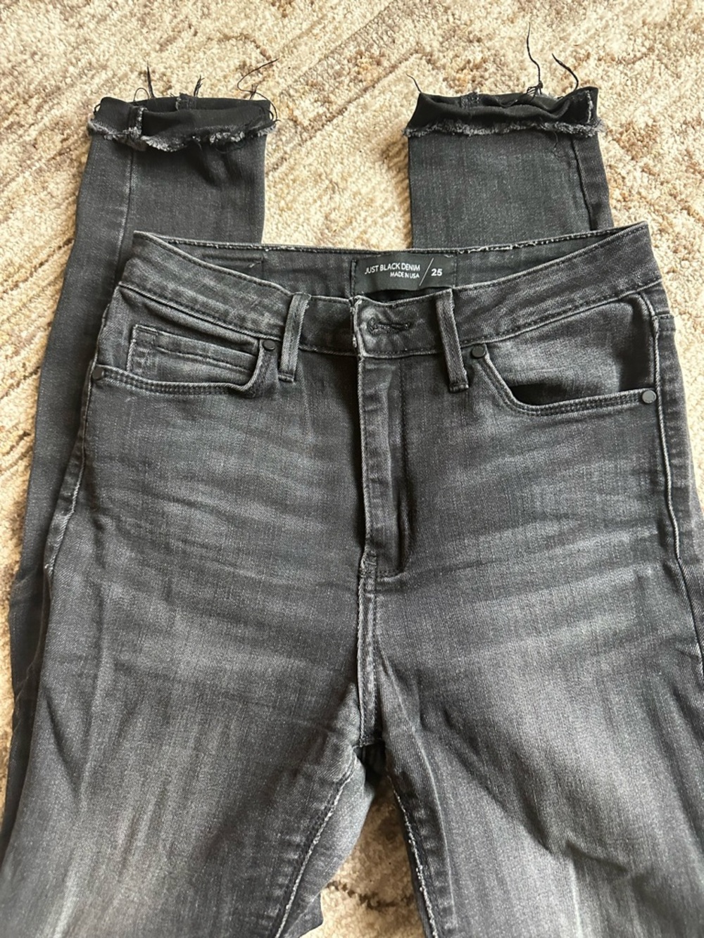 Just Black Washed Charcoal High-Rise Skinny Jeans